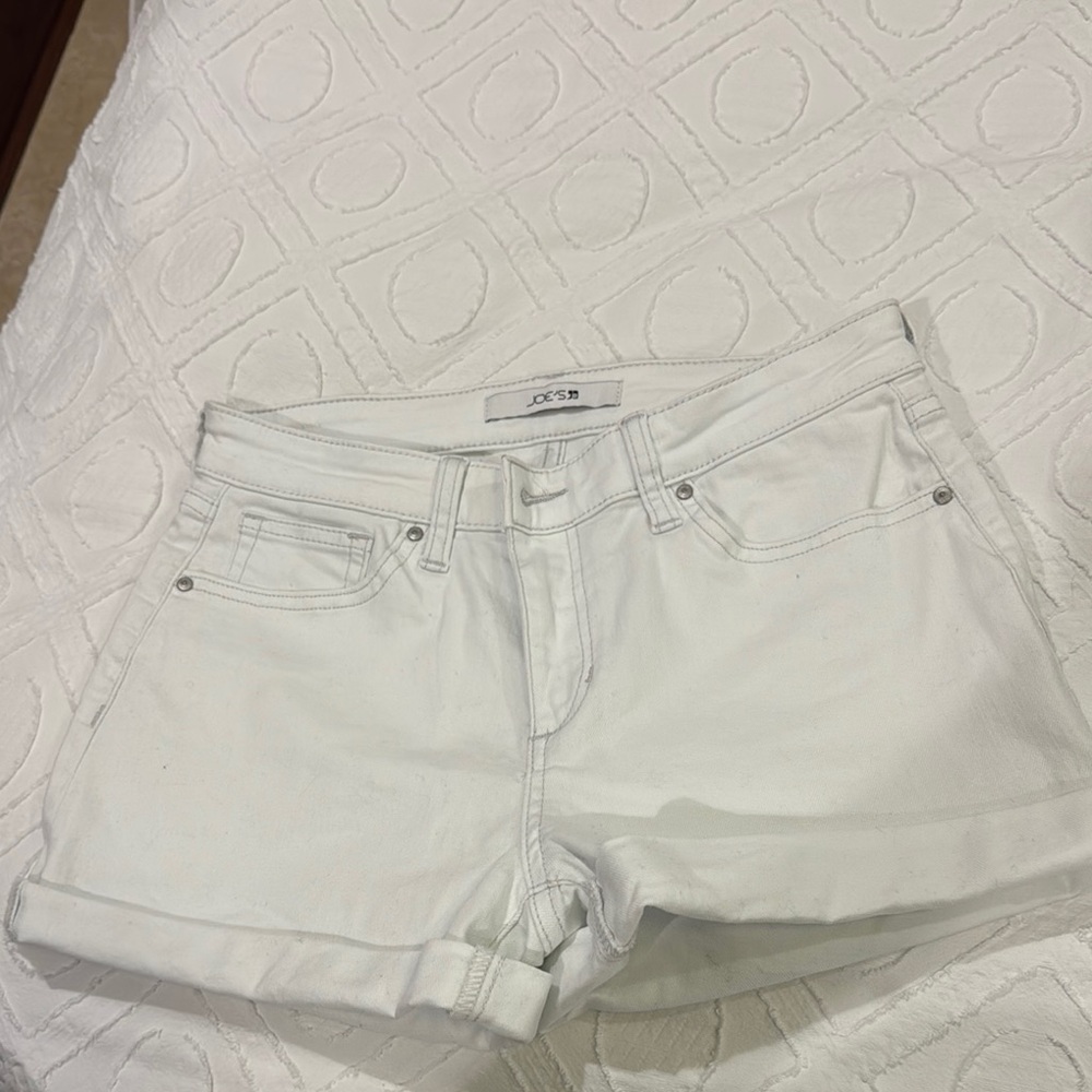 Joe's Jeans White Jean Shorts with Classic Design